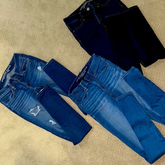 SIZE 0 LONG AE JEANS BUNDLE - Picture 2 of 5